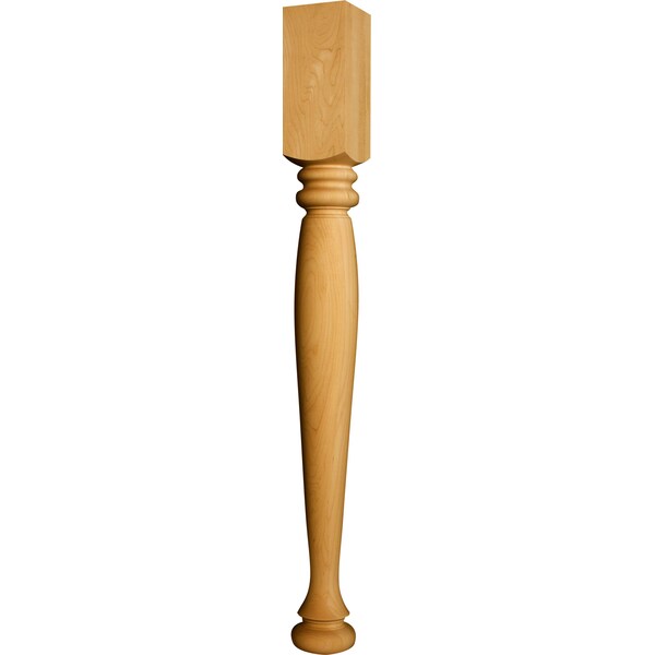 Osborne Wood Products 35 1/2 x 3 1/2 Manchester Island Leg in Red Oak - 1744O