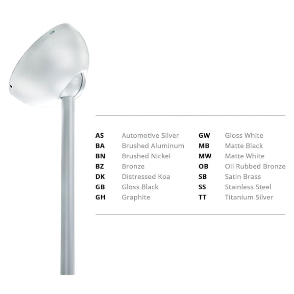 Modern Forms Ceiling Fan Slope Ceiling Kit for Slopes up to 45 Degrees in Bronze - XF-SCK