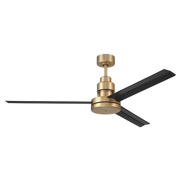 Craftmade 54in Mondo in satin Brass w/ Flat Black Blades - MND54SBFB3