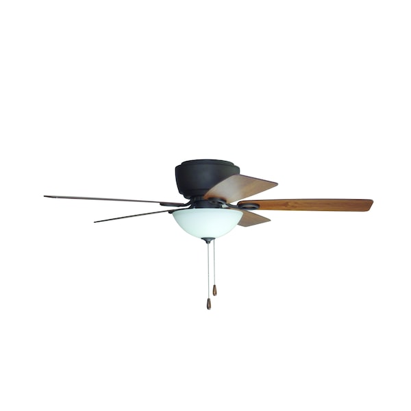 Litex Industries 52 in Bronze Finish Ceiling Fan Includes Blades and LED Light Kit - RG52EB5L