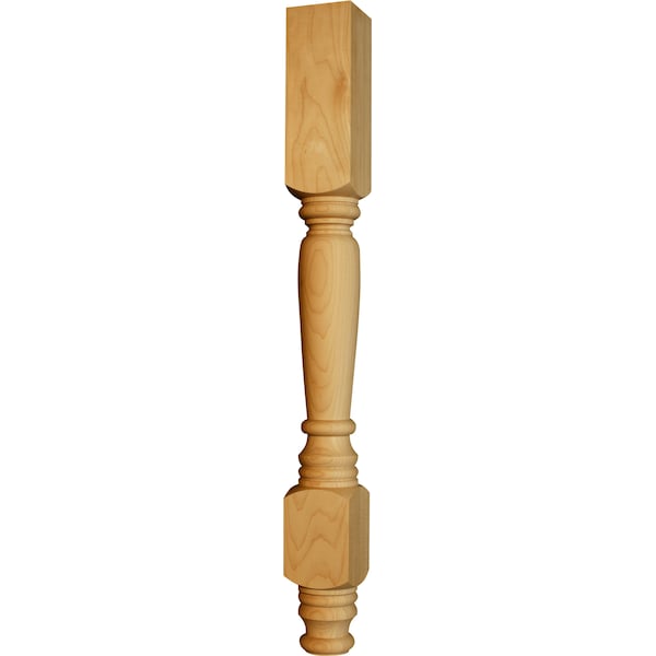 Osborne Wood Products 35 1/2 x 3 1/2 Concord Island Leg in Red Oak - 1771O