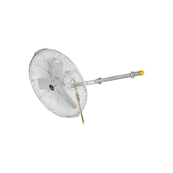 Hunter Fan Co. Jan Fan Jan Fan 24in C-Channel Mount Fan w/ Drop Cord Switch, 2 Speed, Silver, 3PK - JF-CCM24-DCS-S