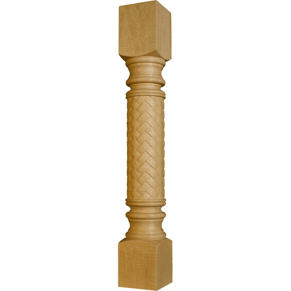 Osborne Wood Products 35 1/2 x 5 Basketweave Island Leg in Knotty Pine - 1778P