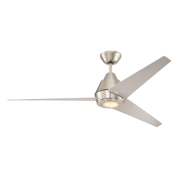 Craftmade 56in Acadian in Brushed Polished Nickel w/ Brushed Nickel Blades - ACA56BNK3