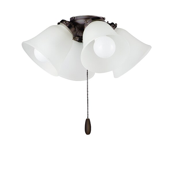 Maxim Basic-Max 4-Light 15" Wide Oil Rubbed Bronze Ceiling Fan Light Kit - FKT210FTOI