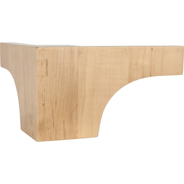 Hardware Resources 8" Wx8"Dx4-1/2"H White Birch Cove Corner Pedestal Foot - PFCCOV-WB