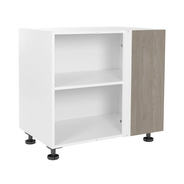 Cambridge Quick Assemble Modern Style, Grey Nordic 42 in. Blind Corner Base Kitchen Cabinet (42 in. W x 24 in. D x 34.50 in H) - SA-BUBB42-GN