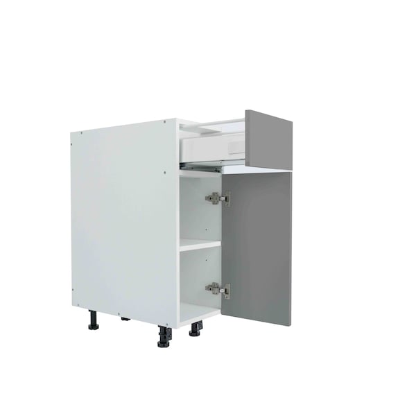 Cambridge Radiance 12 in. W x 24 in. D x 34.50 in. H Ready to Assemble Slab Base Kitchen Cabinet Matte Grey - SA-B12-MG-KIT