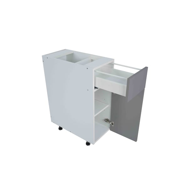 Cambridge Radiance 12 in. W x 24 in. D x 34.50 in. H Ready to Assemble Slab Base Kitchen Cabinet Matte Grey - SA-B12-MG-KIT
