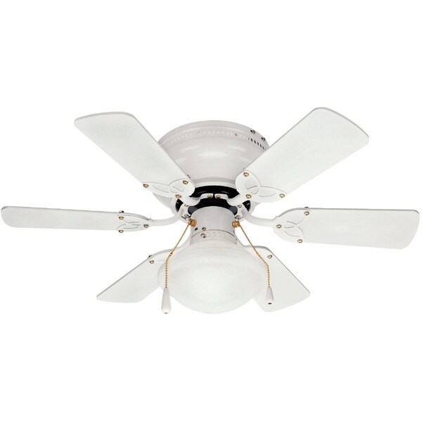 Home Impressions Twister 30 In. White Ceiling Fan with Light Kit - CF30TWI6WH-L