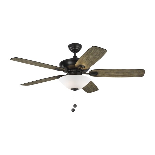 Monte Carlo Colony 52 Led Ceiling Fan In Aged Pewter With Light Grey Oak Blades - 5COM52AGPD-V1