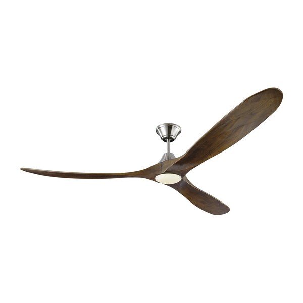 Monte Carlo Maverick 70 Led - Brushed Steel W Dark Walnut Blades - 3MAVR70BSD