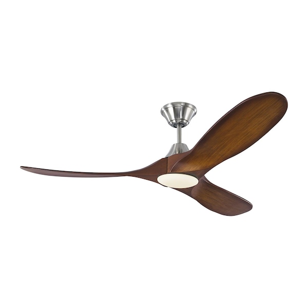 Monte Carlo Maverick 52 Led - Brushed Steel W Koa Blades - 3MAVR52BSKOAD