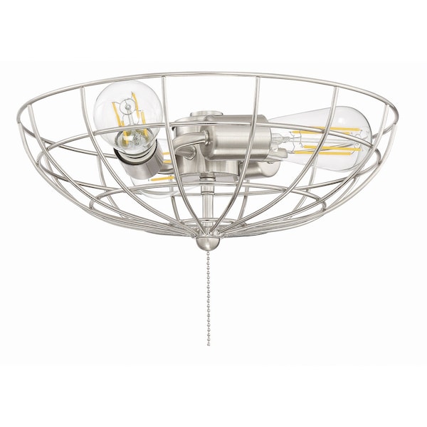 Craftmade 3 Light Cage Bowl LED Light Kit in Brushed Polished Nickel - LK2801-BNK-LED