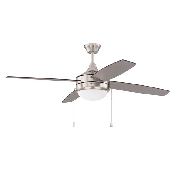 Craftmade 52in Energy star Phaze 4 Ceiling Fan In Brushed Polished Nickel - EPHA52BNK4-BNGW