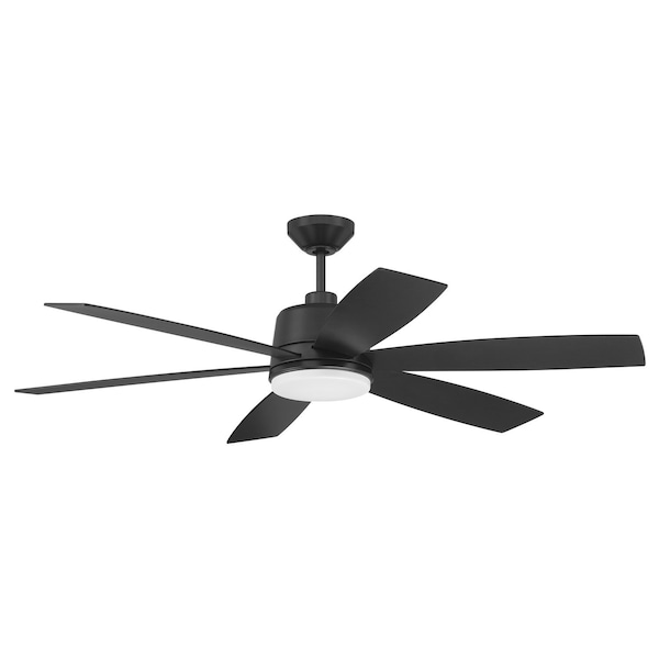 Craftmade 54in Hogan Fan in Flat Black Finish Blades Included - HGN54FB6