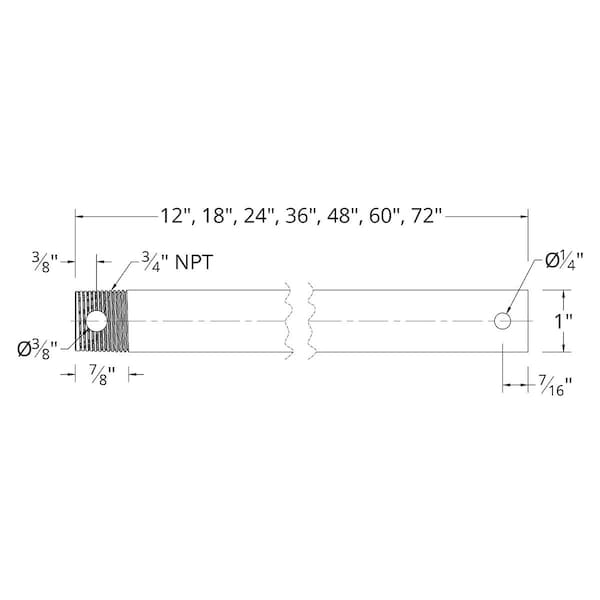 Modern Forms Fans 4.5-in. Downrod in Matte Black - XF-4.5-MB