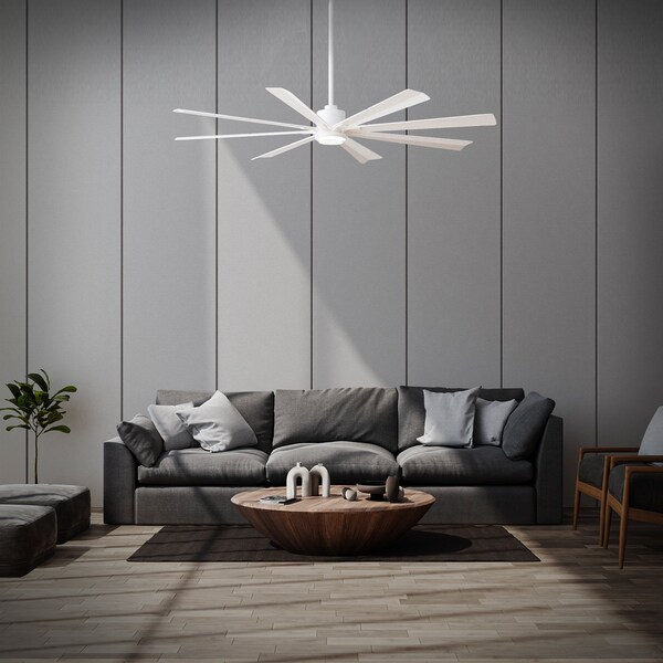Modern Forms Fans Size Matters Indoor or Outdoor Smart Ceiling Fan 2700-3000-4000-5000K LED in Matte White - FR-W2403-65L-MW