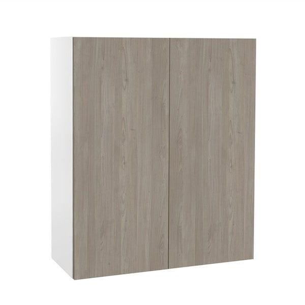 Cambridge Quick Assemble Modern Style, Grey Nordic 36 x 42 in. Wall Kitchen Cabinet, 2 Door (36 in. W x 12 D x 42 in. H) - SA-WU3642-GN