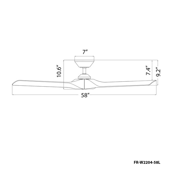 Modern Forms Torque 3-Blade Smart Ceiling Fan 58in Satin Brass/Black with Remote Control, 3 Blades, 120 V - FR-W2204-58
