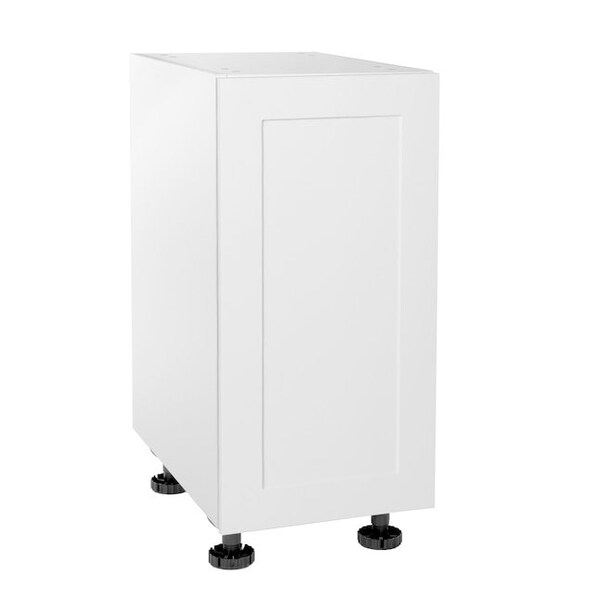 Cambridge Quick Assemble Modern Style, Shaker White 18 in. Base Kitchen Cabinet (18 in. W x 24 in. D x 34.50 in. H) - SA-BD18-SW