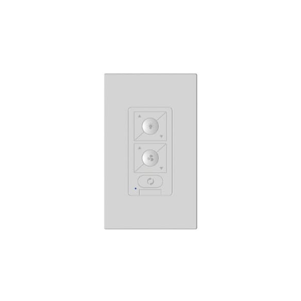 Modern Forms 6-Speed RF Ceiling Fan Wall Control with Single Pole Wallplate in White for Modern Forms Smart Fans - F-WC