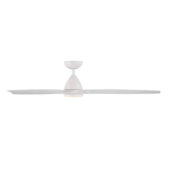 Modern Forms Fans Skylark Indoor or Outdoor Smart Ceiling Fan 2700-3000-4000-5000K LED in Matte White - FR-W2202-62L-MW