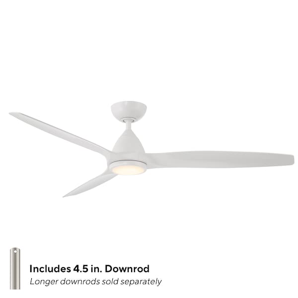 Modern Forms Fans Skylark Indoor or Outdoor Smart Ceiling Fan 2700-3000-4000-5000K LED in Matte White - FR-W2202-62L-MW