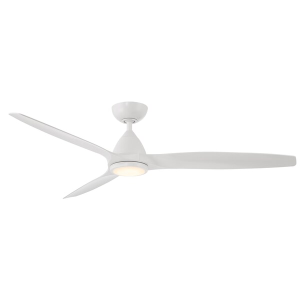 Modern Forms Fans Skylark Indoor or Outdoor Smart Ceiling Fan 2700-3000-4000-5000K LED in Matte White - FR-W2202-62L-MW