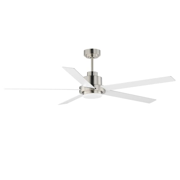 Maxim Lighting Daisy 60'' 5-Blade Fan w LED Light Kit, Satin Nickel - 88826SN