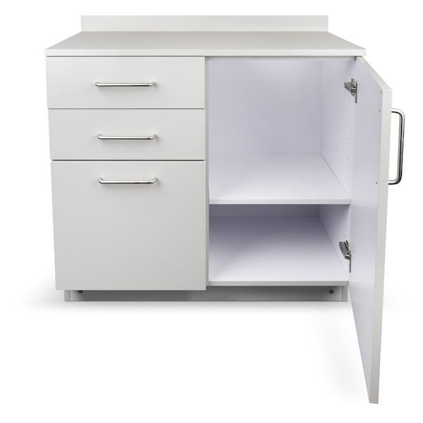 Adiroffice Kitchen Cabinet with 3-Drawers, 1-Door, Ready to Assemble Base in Grey 36 in width - ADI902-B-36-N-GRY