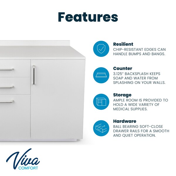Adiroffice Kitchen Cabinet with 3-Drawers, 1-Door, Ready to Assemble Base in Grey 36 in width - ADI902-B-36-N-GRY