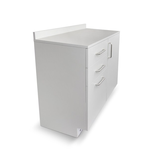 Adiroffice Kitchen Cabinet with 3-Drawers, 1-Door, Ready to Assemble Base in Grey 36 in width - ADI902-B-36-N-GRY