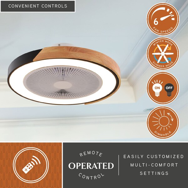 Vaxcel Ceiling Fan, 6 Speeds, 120V, 20 in W - F0131