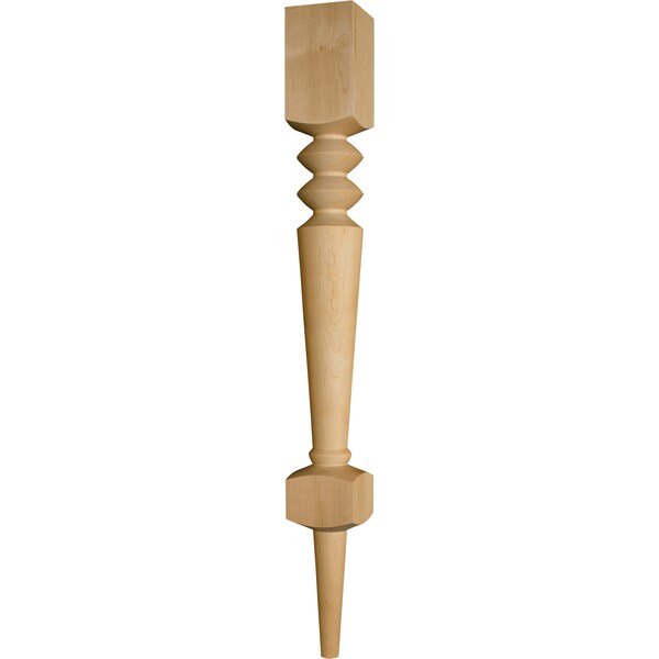 Osborne Wood Products 35 1/2 x 3 1/2 Abaco Island Leg in Red Oak - 1721O
