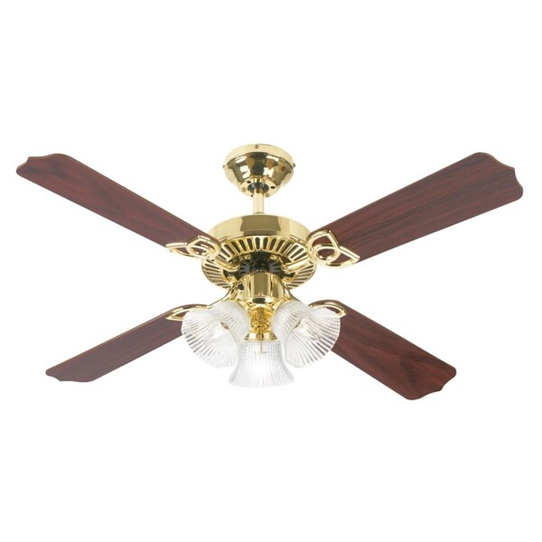 Westinghouse Westinghouse Crusader 42 in. Polished Brass Brown Indoor Ceiling Fan - 72340