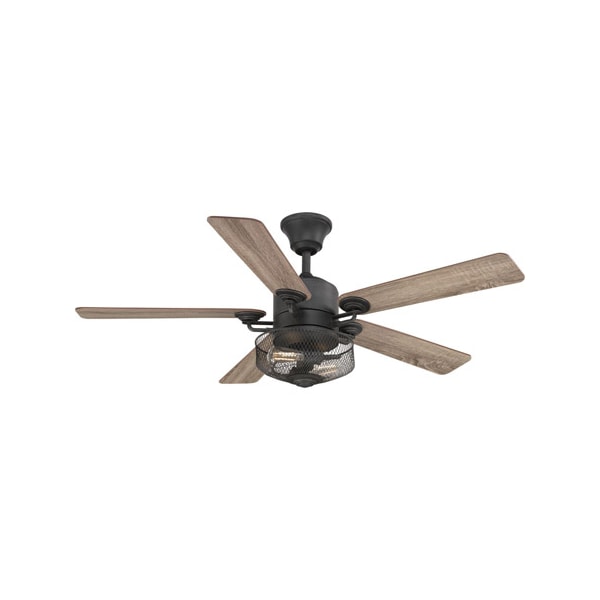 Progress Lighting Greer, 54", Ceiling Fan, 5 Blades, 3 Speeds, 120V, Gilded Iron, 15 in W - P2584-71
