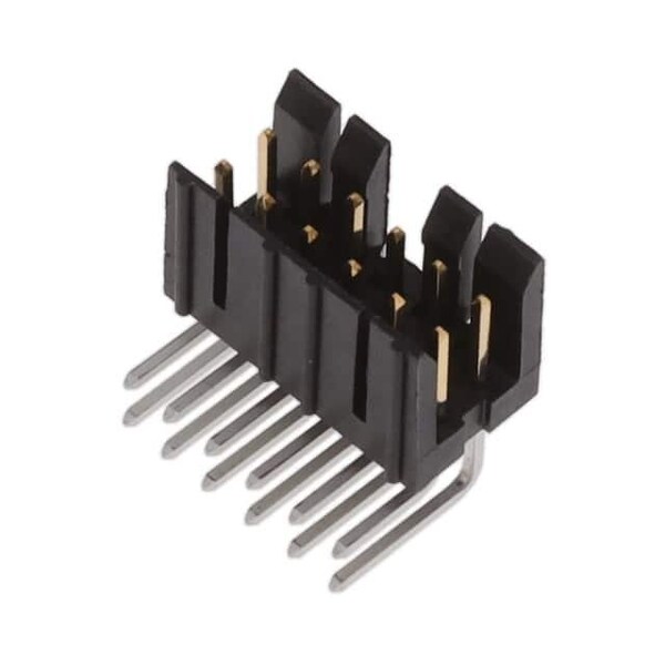 Conector de tablero FCI, 12 contactos, 2 hileras, macho, ángulo recto, paso de 0.1 pulgadas, terminal de soldadura - 78207-112