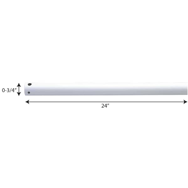 Progress Lighting AirPro Collection 24 In. Ceiling Fan Downrod in White - P2605-28