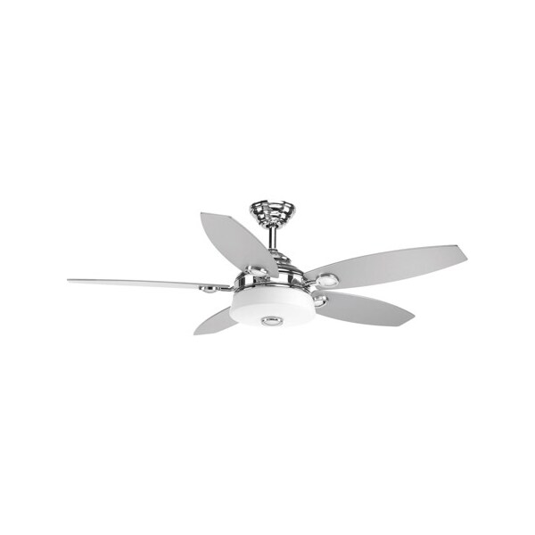 Progress Lighting Ceiling Fan, 5 Blades, Triple capacitor speed control, manual reverse control Speeds, 120V, 54 in W - P2544-1530K