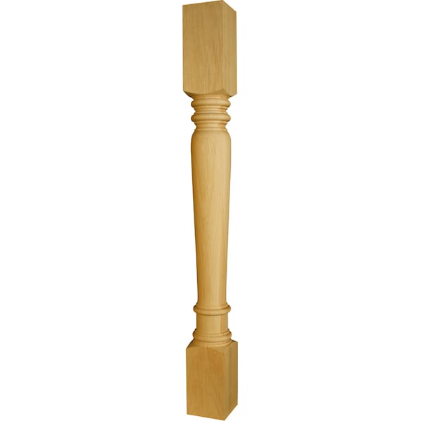 Osborne Wood Products 40 1/2 x 4 Extended Husky Islander Island Leg in Red Oak - 1551O