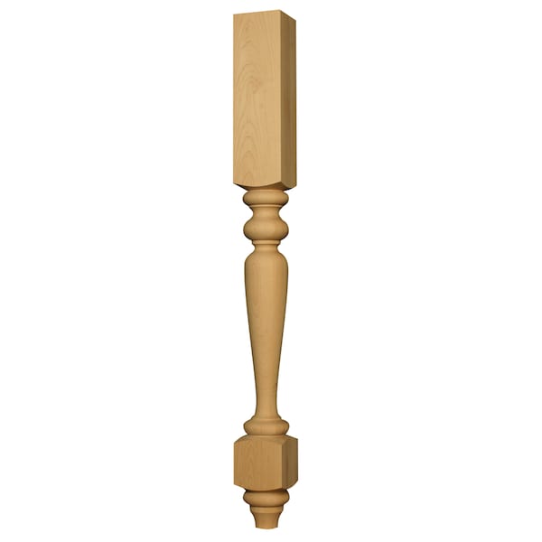 Osborne Wood Products 40 1/2 x 4 Extended Harvest Island Leg in Black Walnut - 1516W
