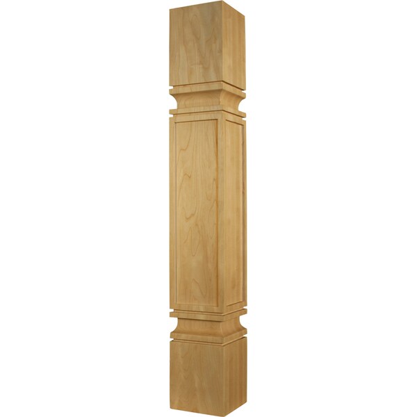 Osborne Wood Products 34 1/2 x 5 Massive Square Mission Island Leg in Mahogany - 1448MH