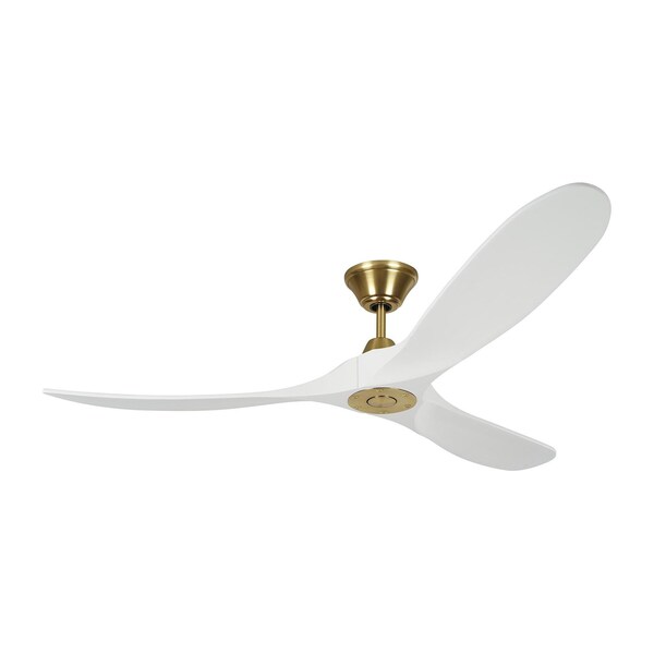 Monte Carlo Maverick 60 - Matte White W Burnished Brass - 3MAVR60RZWBBS