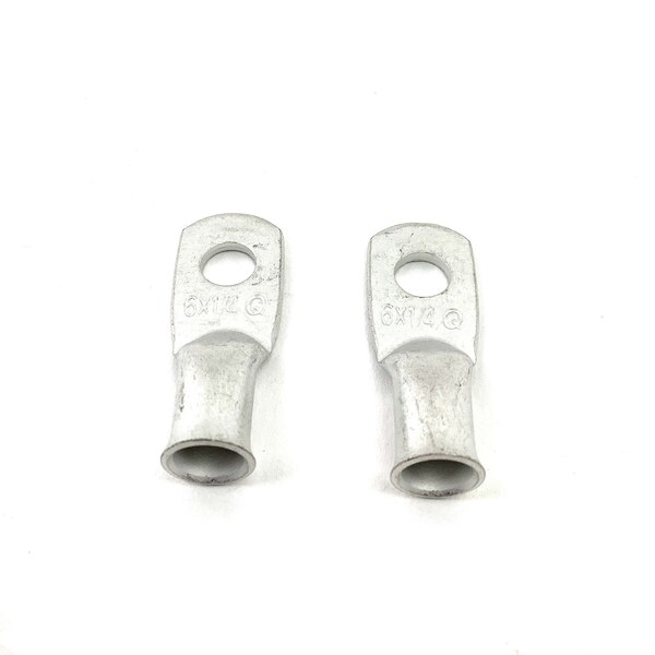 Terminal de Cobre Grote, Estaño, 6 Ga, 1/4 pulg., Paquete de 2 - 82-9166