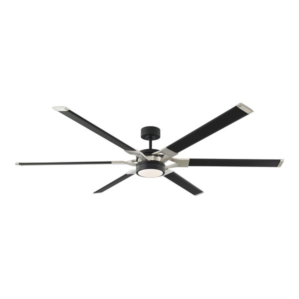 Monte Carlo Loft 72 Led - Midnight Black W Brushed Steel - 6LFR72MBKD