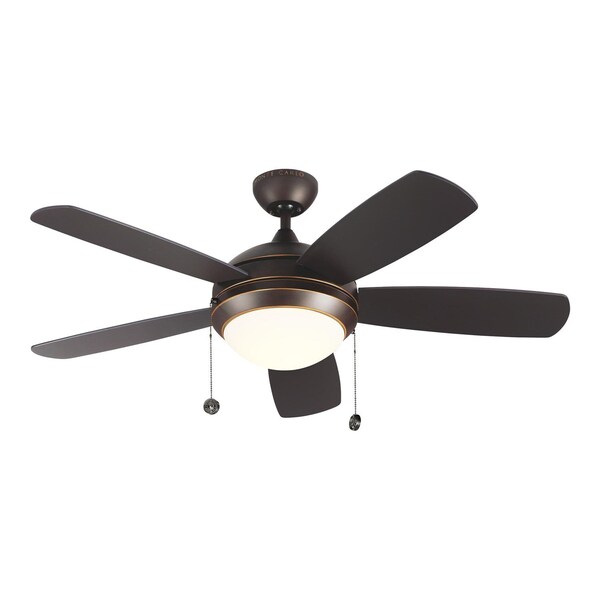 Monte Carlo Discus Classic 44 Led Ceiling Fan In Roman Bronze With Bronze Blades - 5DIC44RBD-V1