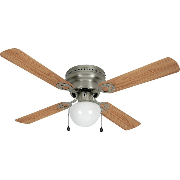 Home Impressions Neptune 42 In. Brushed Nickel Ceiling Fan with Light Kit - CF42NEP4BN-L