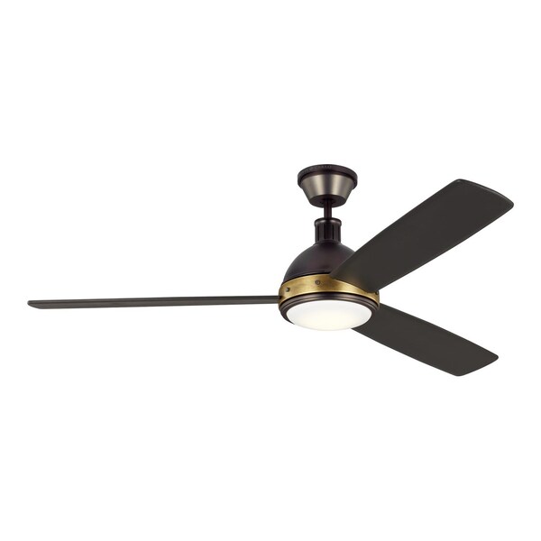 Monte Carlo Hicks 60 Led - Deep Bronze W Antique Brass - 3HCKR60BNZHABD