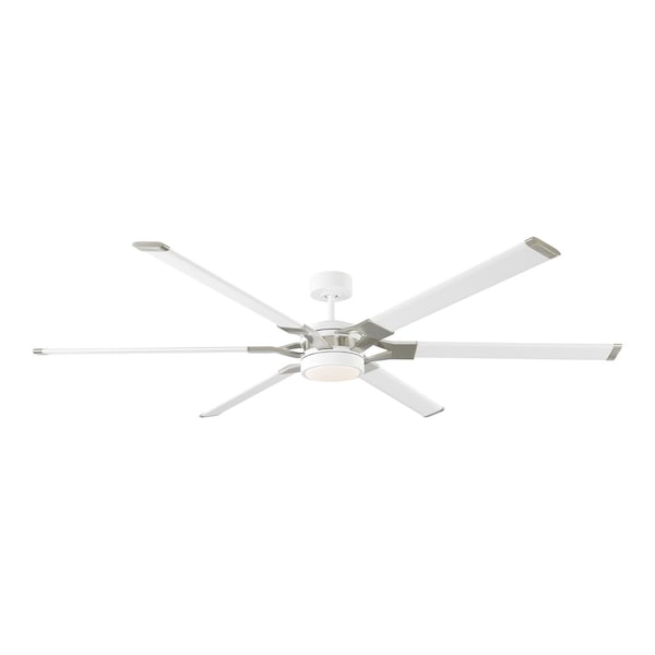 Monte Carlo Loft 72 Led - Matte White W Brushed Steel - 6LFR72RZWD
